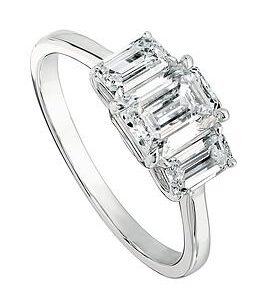 Created Brilliance Murphy , 9Ct White Gold 1.56Ct Tw Emerald Cut Lab Grown Diamond Ring