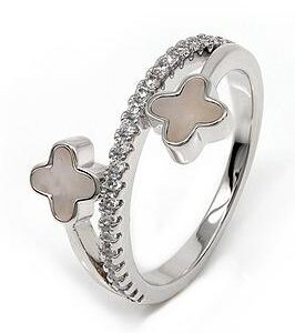 Say It With Diamonds Luck Ring - Silver & Pearl