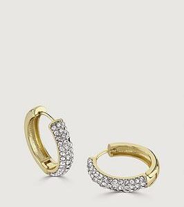 Buckley London Two Tone Pave Huggie Earring 17Mm.