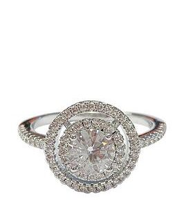 Buckley London The Carat Collection - Clear Solitaire Double Halo Ring