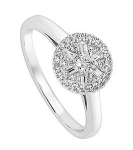 Created Brilliance Lottie , 9Ct White Gold 0.36Ct Tw Lab Grown Diamond Ring