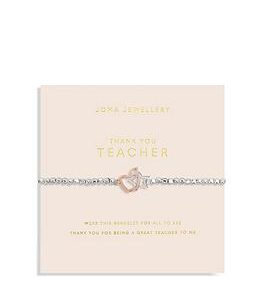 Joma Jewellery Forever Yours , Thank You Teacher , Silver And Rose Gold , Bracelet , 17.Cm Stretch