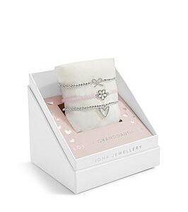 Joma Jewellery Children'S Celebrate You Gift Box , Lovely Granddaughter , Silver , Set Of 3 Bracelets