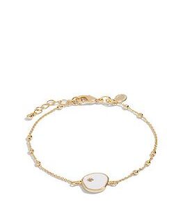 Joma Jewellery Beau , White Enamel , Gold , Cz Bracelet , 18Cm + 3Cm Extender