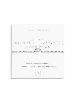 Joma Jewellery A Little , Friendship Laughter Happiness , Silver , Bracelet , 17.5Cm Stretch