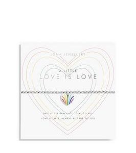 Joma Jewellery A Little , Love Is Love , Silver , Bracelet , 17.5Cm Stretch