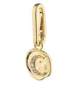 Pilgrim Charm Moon Pendant, Gold-Plated