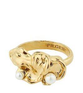 Pilgrim Moon Ring Gold-Plated