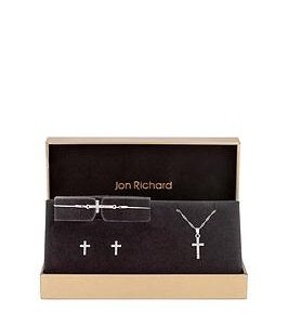 Jon Richard Silver Plate Cross Trio Box Set