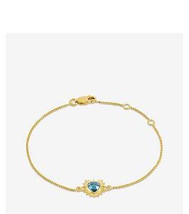 Rachel Jackson Personalised Electric Love Blue Topaz Heart Bracelet