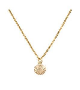 Elk & Bloom Dainty 18K Gold Shell Clam Necklace