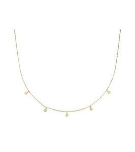 Elk & Bloom Dainty 18K Gold Disc Choker Necklace - Gold