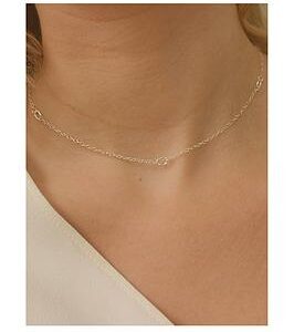 Elk & Bloom Simple Silver Choker Chain Necklace - Silver