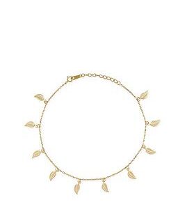 Elk & Bloom Delicate 14K Gold Leaf Anklet