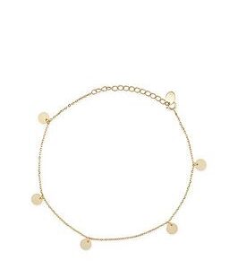 Elk & Bloom Delicate 14K Gold Coin Anklet