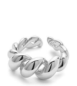 Elk & Bloom Sterling Silver Twist Link Ring - Silver