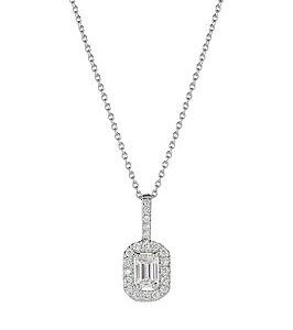 Created Brilliance Cielo 9Ct White Gold 0.50Ct Tw Lab Grown Diamond Holo Necklace