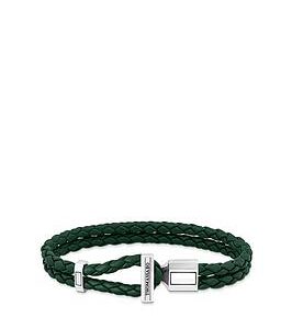 Thomas Sabo Unisex Basic Leather Bracelet - Green