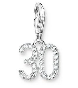 Thomas Sabo Charm Number 30- 925 Silver And Zirconia