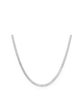 Say It With Diamonds Emerald Tennis Necklace - Silver