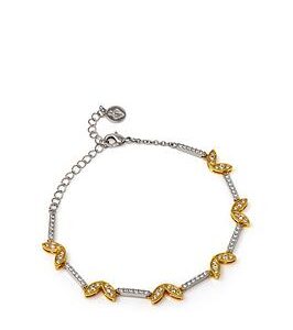 Say It With Diamonds Winged Bracelet - Silver & Gold