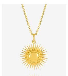 Rachel Jackson Personalised Art Deco Sun Necklace