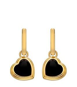 Hot Diamonds Hd X Jj Heart Earrings - Black Onyx