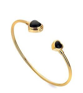 Hot Diamonds Hd X Jj Heart Bangle - Black Onyx