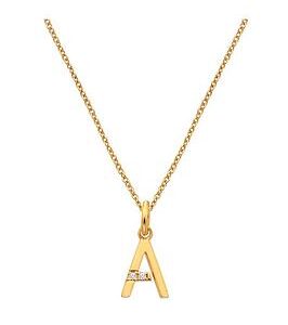 Hot Diamonds Hd X Jj Letter Pendant - Gold Plated