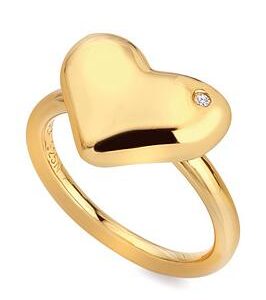 Hot Diamonds Hd X Jj Desire Statement Ring - Gold Plated