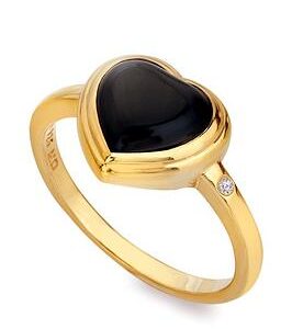 Hot Diamonds Hd X Jj Heart Ring - Black Onyx